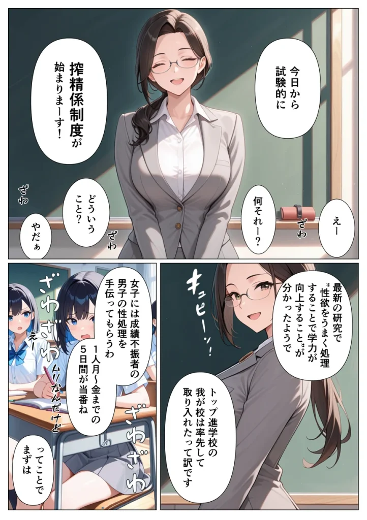 5日後に搾精係に任命されたデカ尻クールギャルとイチャラブセックスする話 004