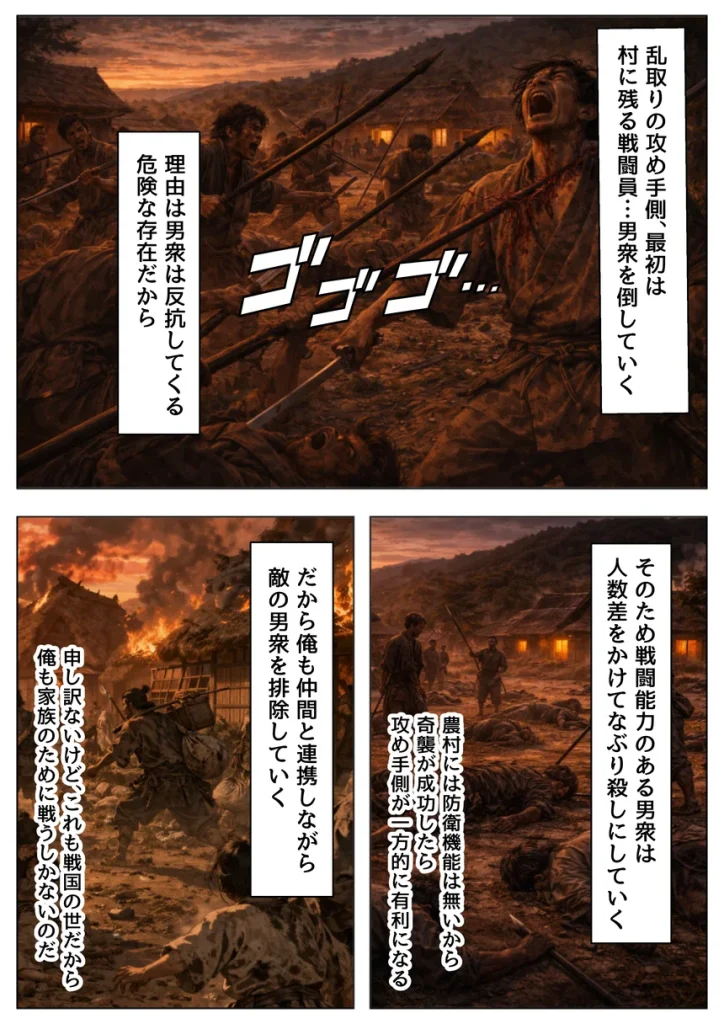 《戦の乱取り（略奪）》 戦国時代の農村に俺が転生したら、エロすぎた史実の話 021