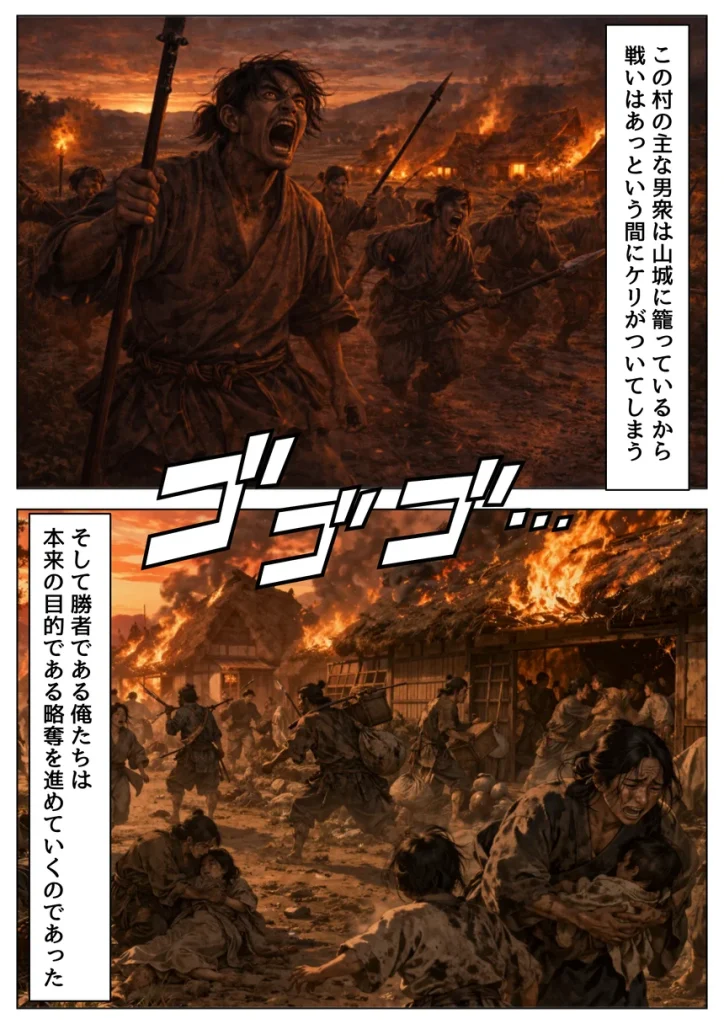 《戦の乱取り（略奪）》 戦国時代の農村に俺が転生したら、エロすぎた史実の話 022