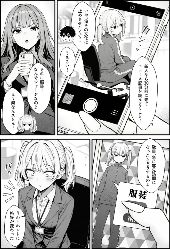 やる気のないZ世代後輩を着替＆催●アプリでこらしめる話 009