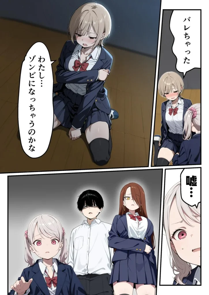 ゾンビに支配された学園で冴えない童貞のオタク君が少女たちの救世主になる話 033