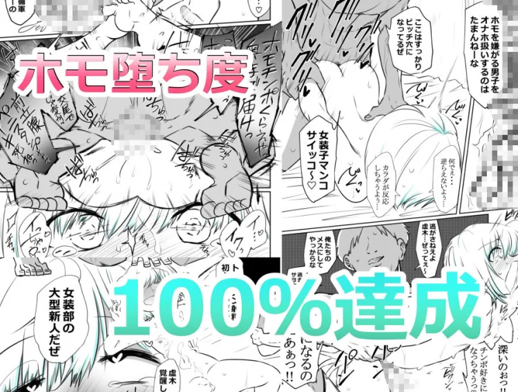女装部に入ったらただのホモ部でした。先輩たちに調教されてホモ堕ちしたノンケ女装子。 画像4