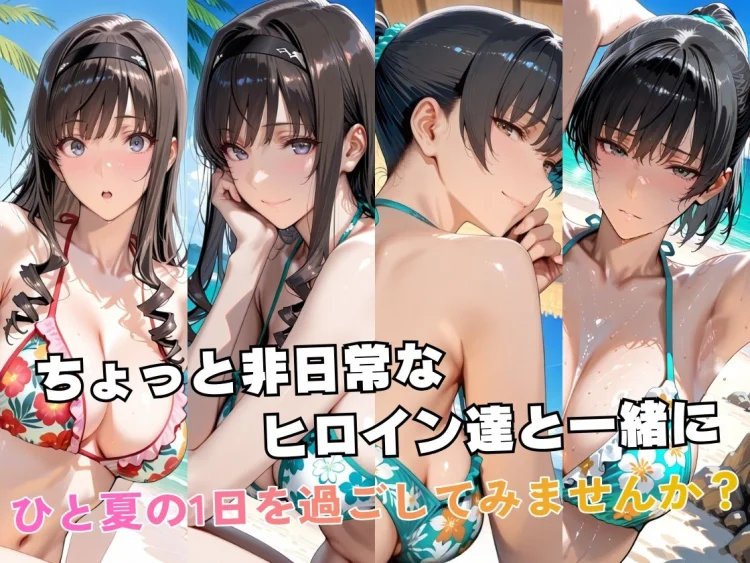 森○はるか＆塚○響inビーチ 画像2