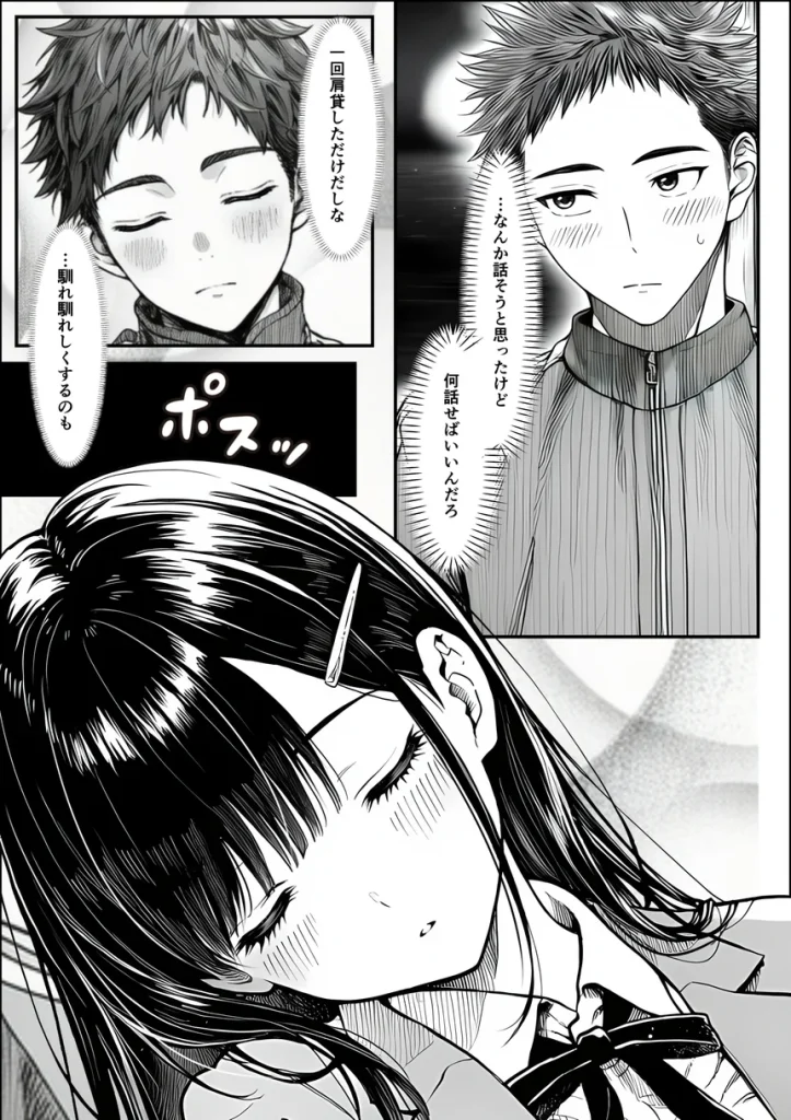 電車で何度も肩にもたれかかってくる女の子と、子作りセックスしてしまった 013