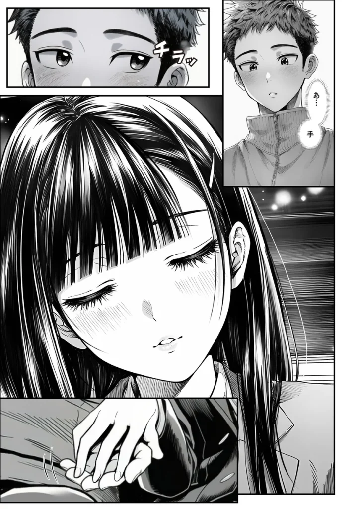 電車で何度も肩にもたれかかってくる女の子と、子作りセックスしてしまった 015