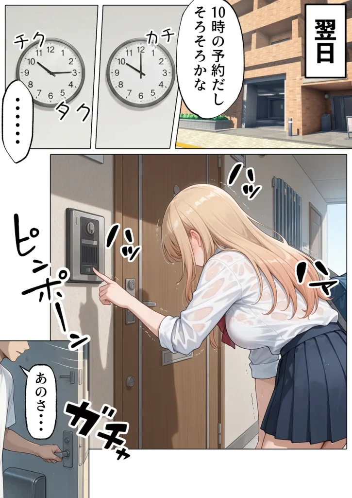 【続編白ギャルJK2】ラブドール頼んだら、白ギャルJKが来た 004